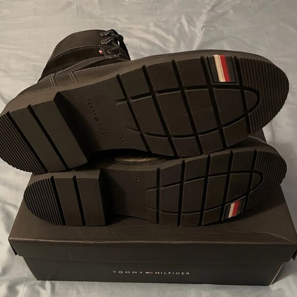 Tommy Hilfiger Men's RWB Hilfiger Warm Mix Lace Boot Black - Picture 5 of 8